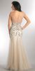 Beaded Mesh Tulle Mermaid Style Long Prom Pageant Dress back